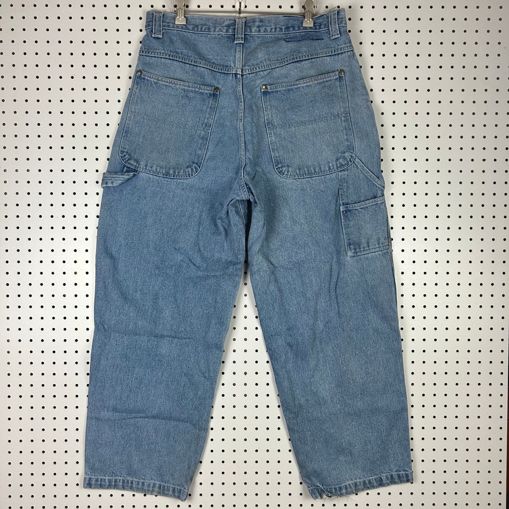 Renegade Vtg Carpenter Jeans Light Wash Denim 34x30 Baggy Workwear JNCO STYLE